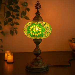 Handmade Turkish Mosaic Glass Table Lamp